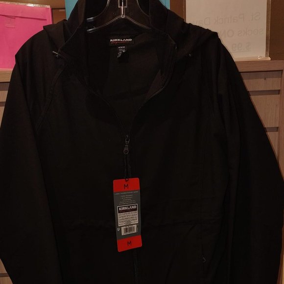 Kirkland Signature Anorak Hooded Jacket Lightweight Coat Black Women's - Picture 6 of 8